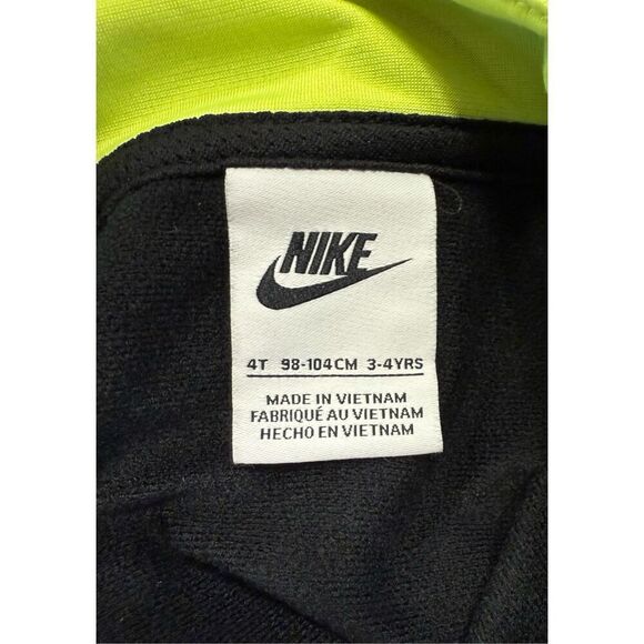 Nike Boys Track Jacket Sz. 4T Full Zip Black/Neon Green - Picture 5 of 7